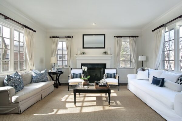 living room in luxury home